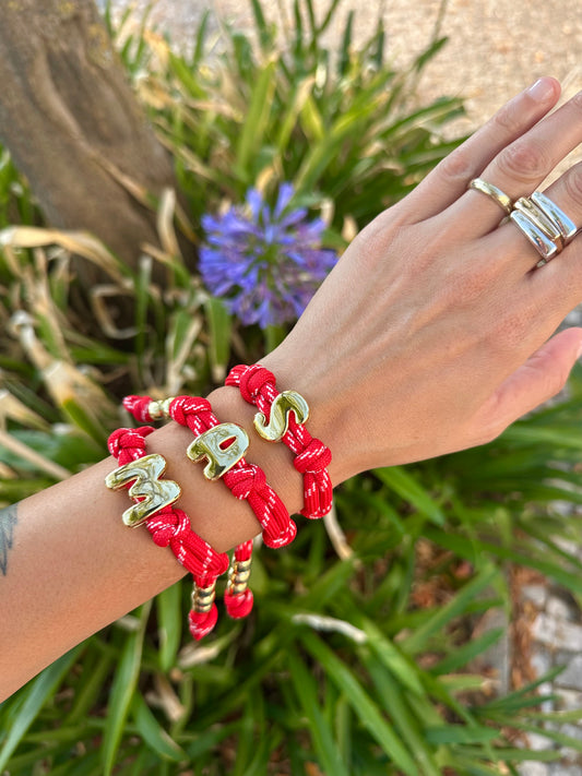 Personalized Initial Cord Bracelet