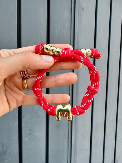 Personalized Initial Cord Bracelet
