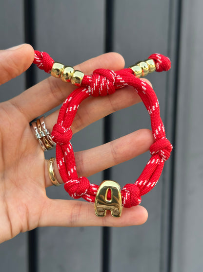 Personalized Initial Cord Bracelet