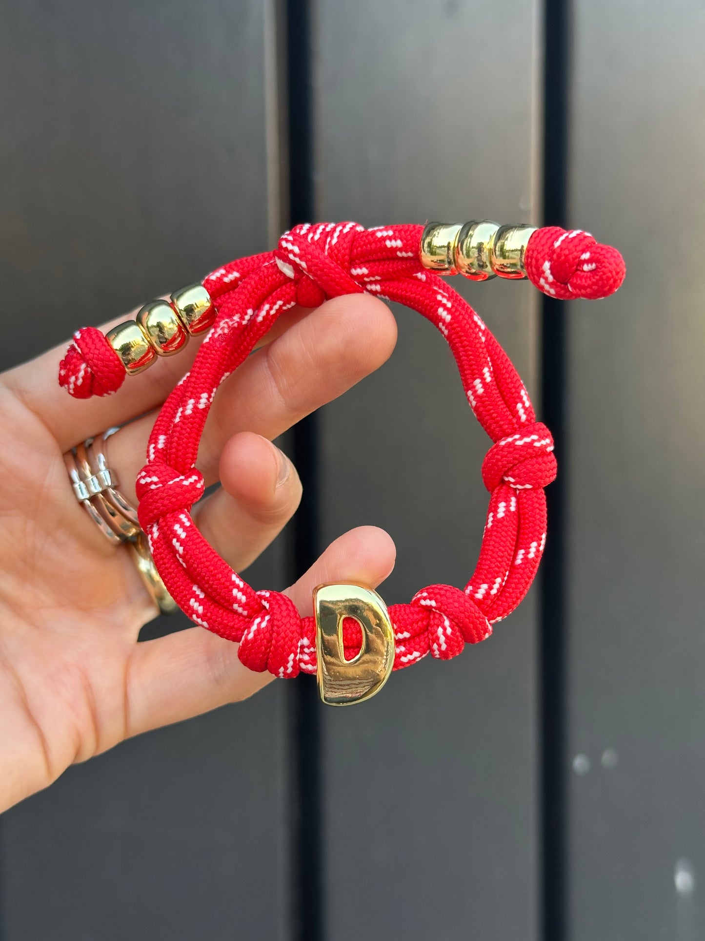 Personalized Initial Cord Bracelet