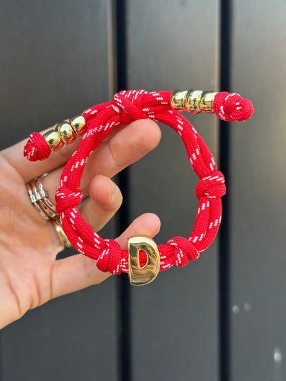 Personalized Initial Cord Bracelet