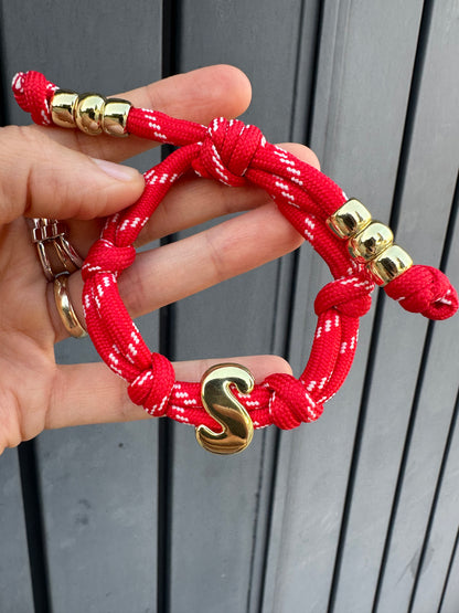 Personalized Initial Cord Bracelet