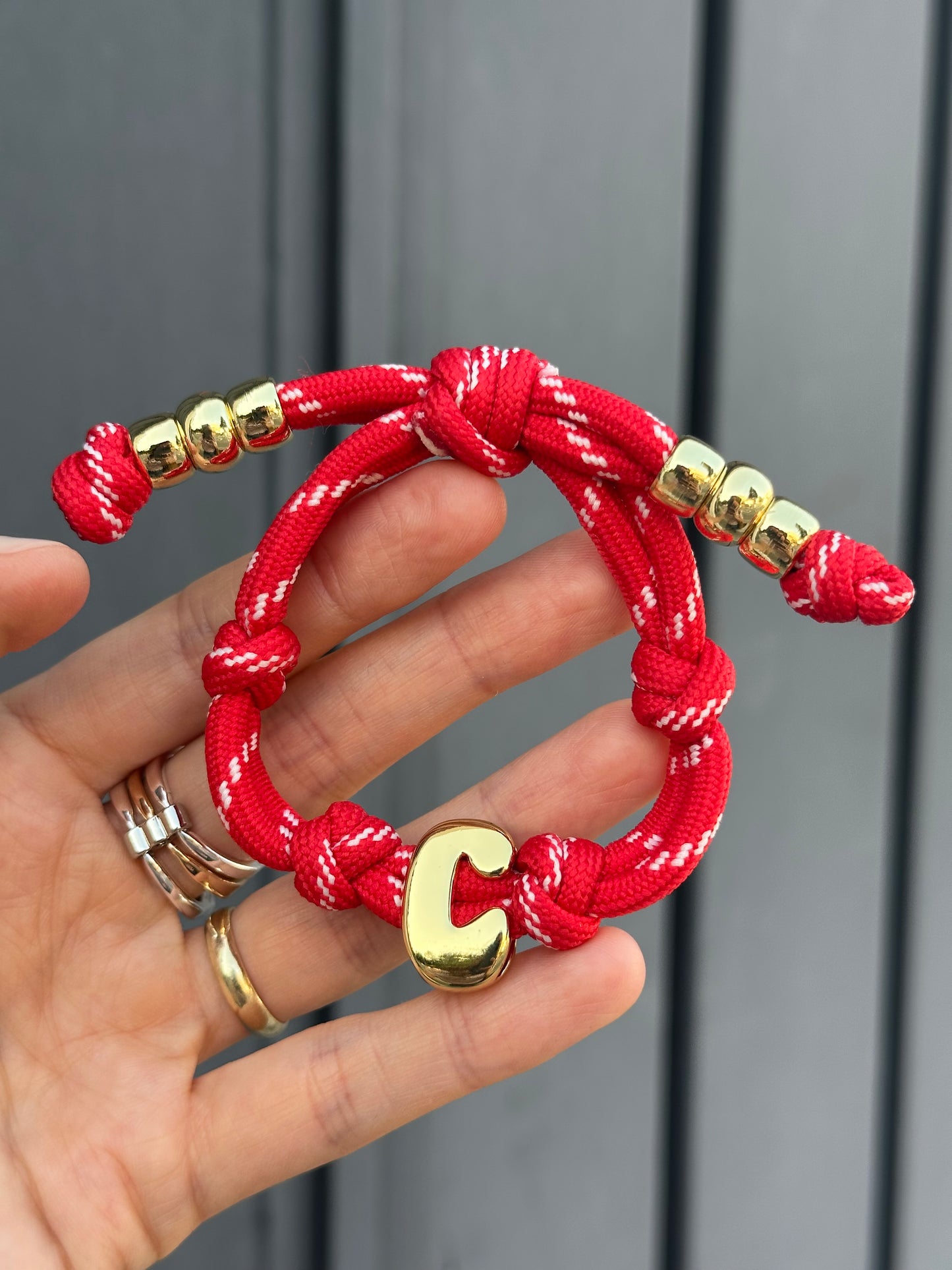 Personalized Initial Cord Bracelet