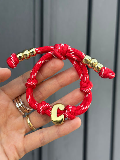 Personalized Initial Cord Bracelet