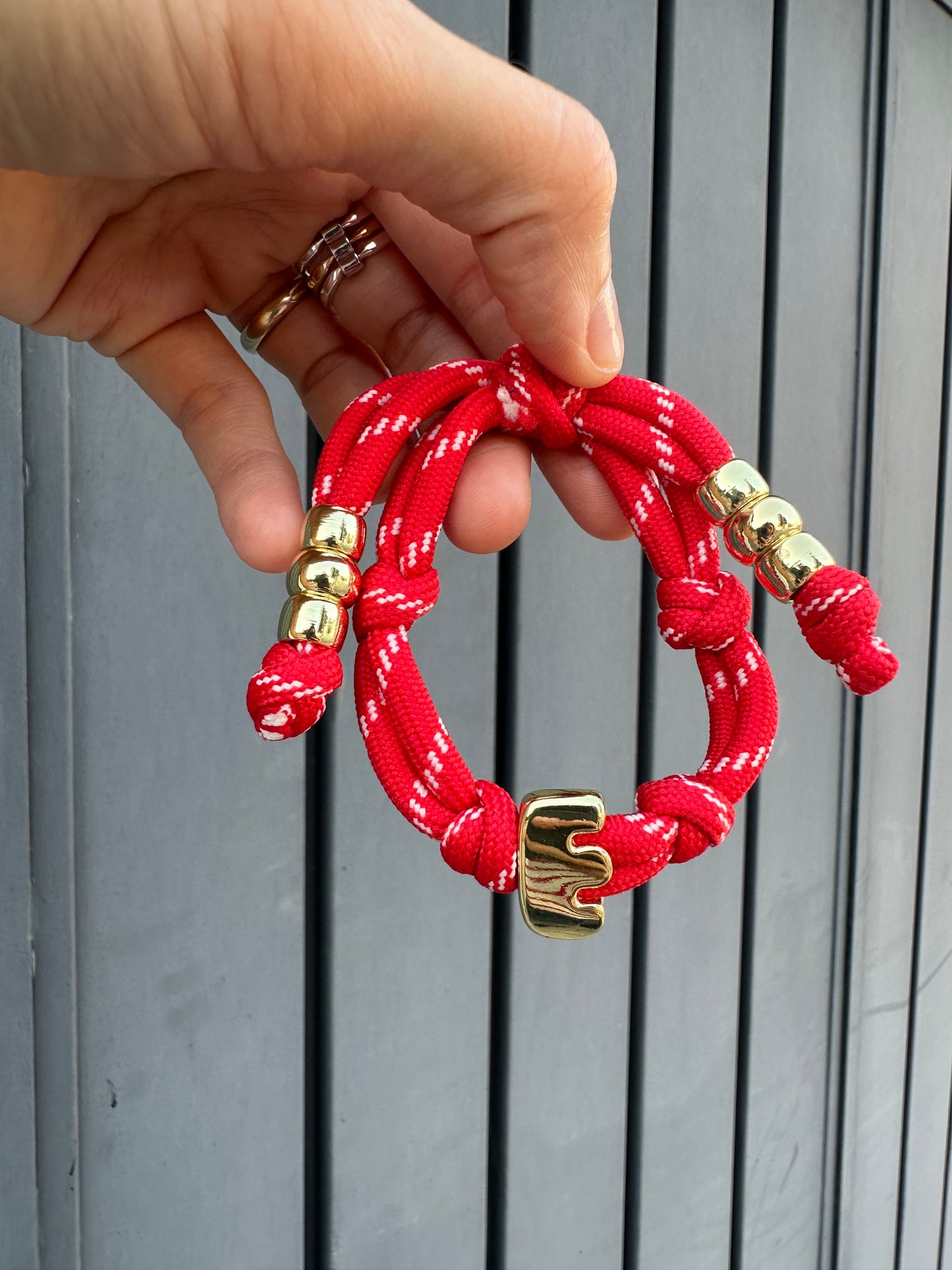 Personalized Initial Cord Bracelet