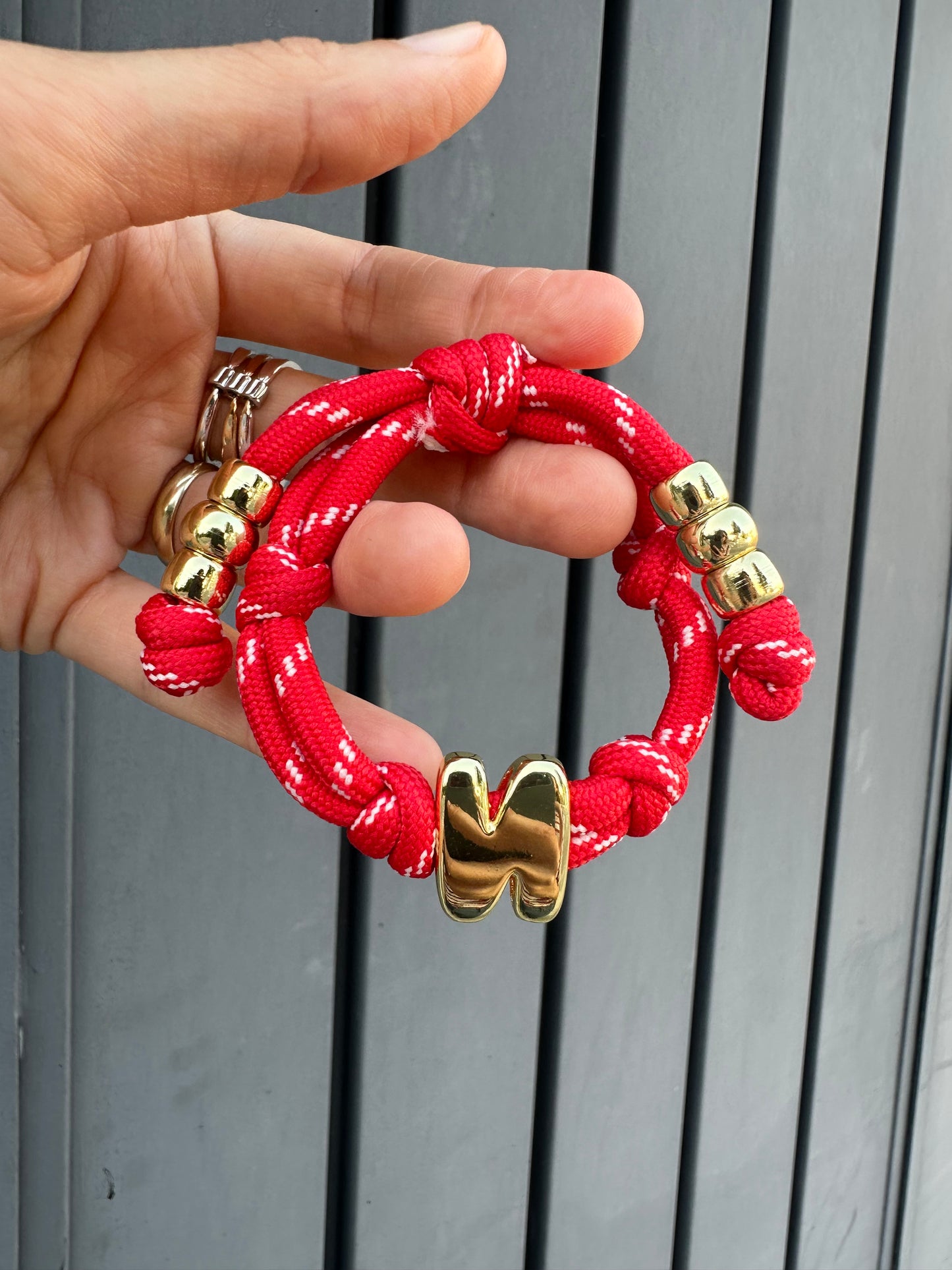 Personalized Initial Cord Bracelet