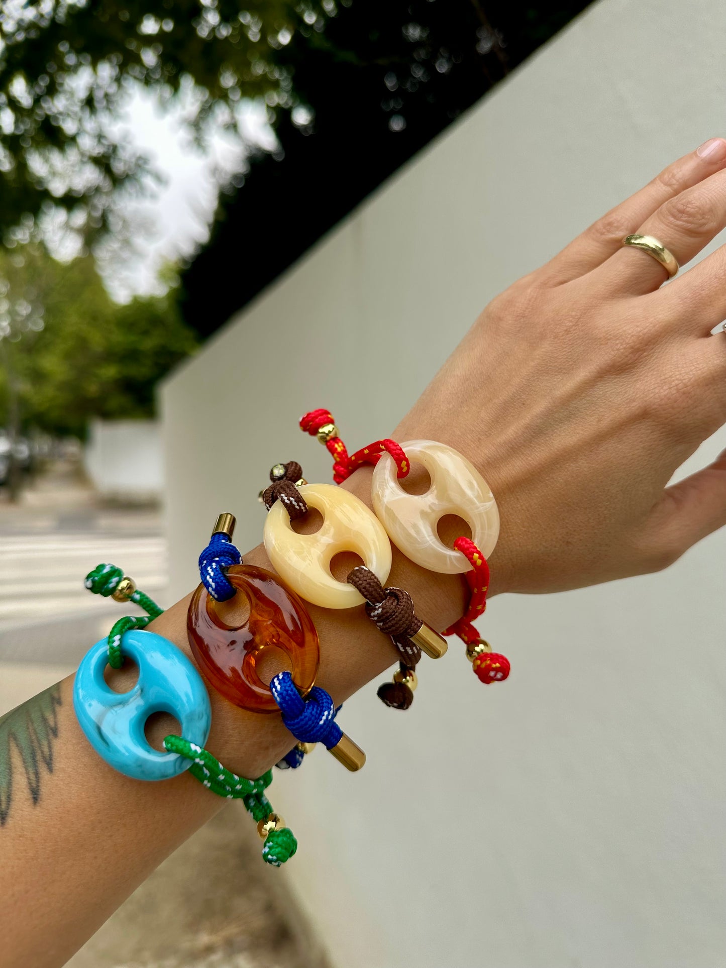 Colorful Resin Paracord Bracelet – Adjustable Rope Bracelet