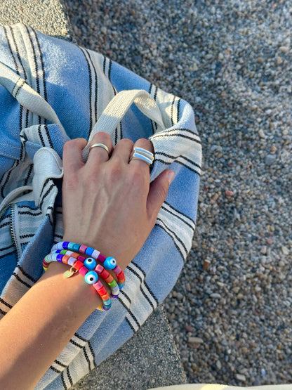 Lucky Mosaic – Colorful Evil Eye Beaded Bracelet